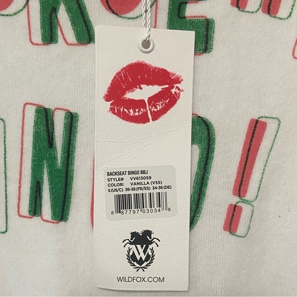 Wildfox size S Backseat Bingo baggy beach jumper sweatshirt NWT - Picture 8 of 8